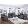 Comfortable manual recliner sofa set with customizable Bluetooth speakers.