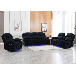Different Cobina Recliner Sofa Set For Living Room Furniture With LED Light