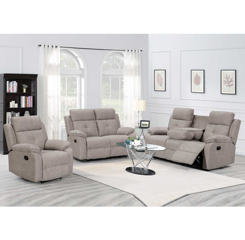 Manual Fabric Recliner Sofa 3+2+1 with Drop down table