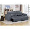 A Power Reclining Sleeper Sofa with an adjustable headrest and lumbar support