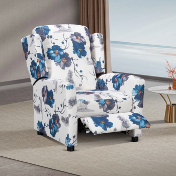 Soft Reclining Chair with Comfortable Floral Fabric
