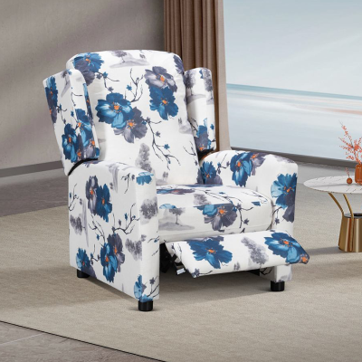 Soft Reclining Chair with Comfortable Floral Fabric