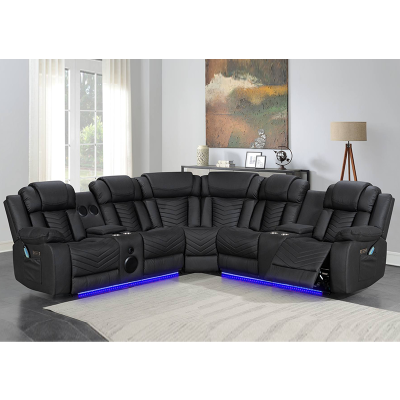 Sectional Recliner Sofa with Bluetooth speakers and Massage and Heating