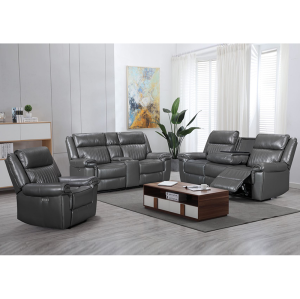 Manual Reclining Sectional with Integrated Bluetooth Speaker