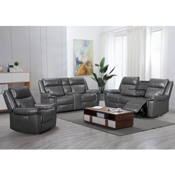 Manual Reclining Sectional with Integrated Bluetooth Speaker