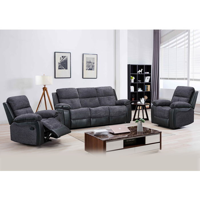 Manual Recliner Sofa For Living Room Furniture Set With Drop Down Table