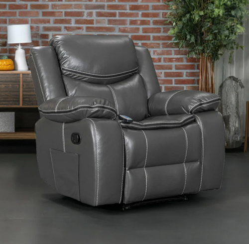 Air Leather Manual Motion Recliner Chair for Sale With Massage and Heating