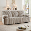 Three Seater Recliner Sofa Set,Crodury Fabric Recliner with Bluetooth Audio & USB Port