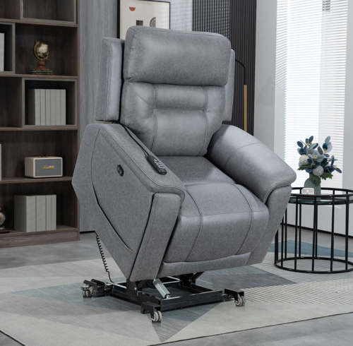 Three-motor adjustable elderly chair with airbag massage