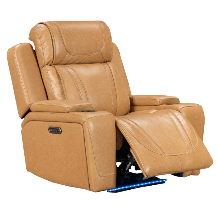 Genuine Leather Nursery Recliner Chair Electric Headrest for Bedroom