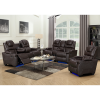 Aged Genuine Leather Power Reclining Sofas with Bluetooth Speaker for Bedroom