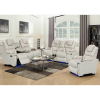 Aged Genuine Leather Power Reclining Sofas with Bluetooth Speaker for Bedroom