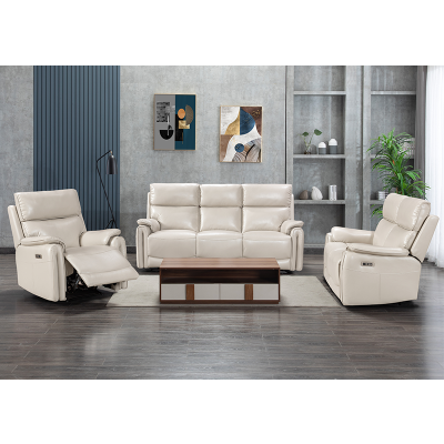 Energy Efficient Motor Real Leather Recliner Sofa for Apartment Living