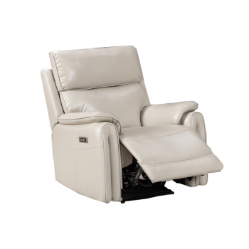 Real Leather Recliner Sofa with Energy Efficient Motor for Apartment Living