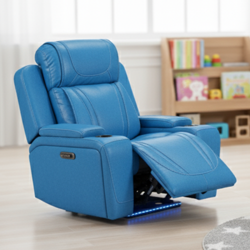 Durable Sponge  Breathable Air Leather Kid Recliner for Living Room