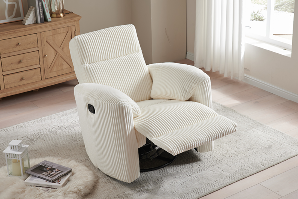 Fabric Recliner Chair with High Resilience Sponge Breathable for Nursery Room
