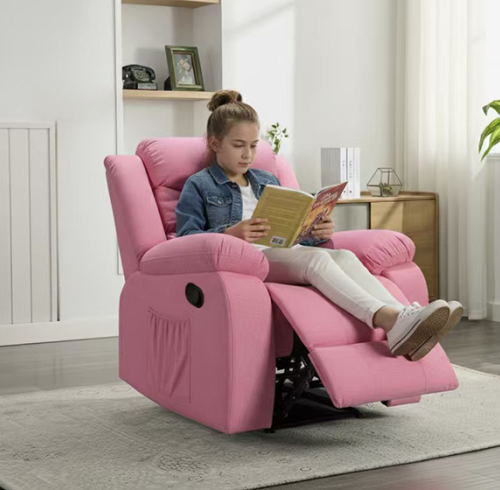 Slow-Recovery Sponge Stable Wooden Frame Kid Recliner Chair