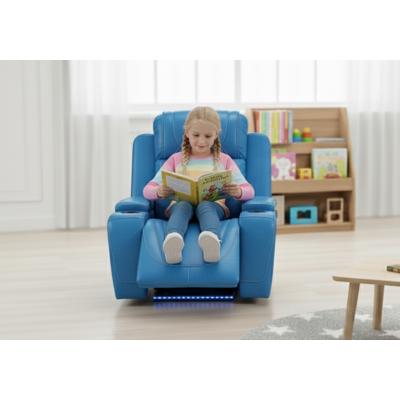 Breathable Air Leather Kid Recliner with Durable Sponge  for Living Room