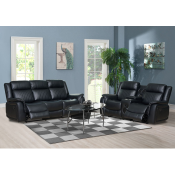 Manual Reclining Sectional with Integrated Bluetooth Speaker