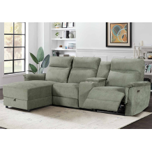 Electric Modular Recliner Sofa with Chaise Lounge and Storage