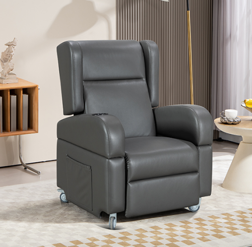 Push-back reclining chair with four swivel locks