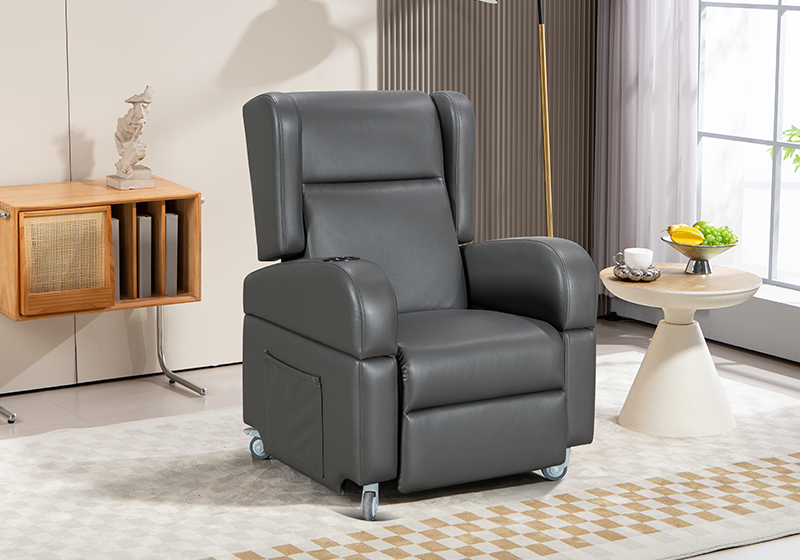 Push-back Reclining Chair with Four Swivel Locks