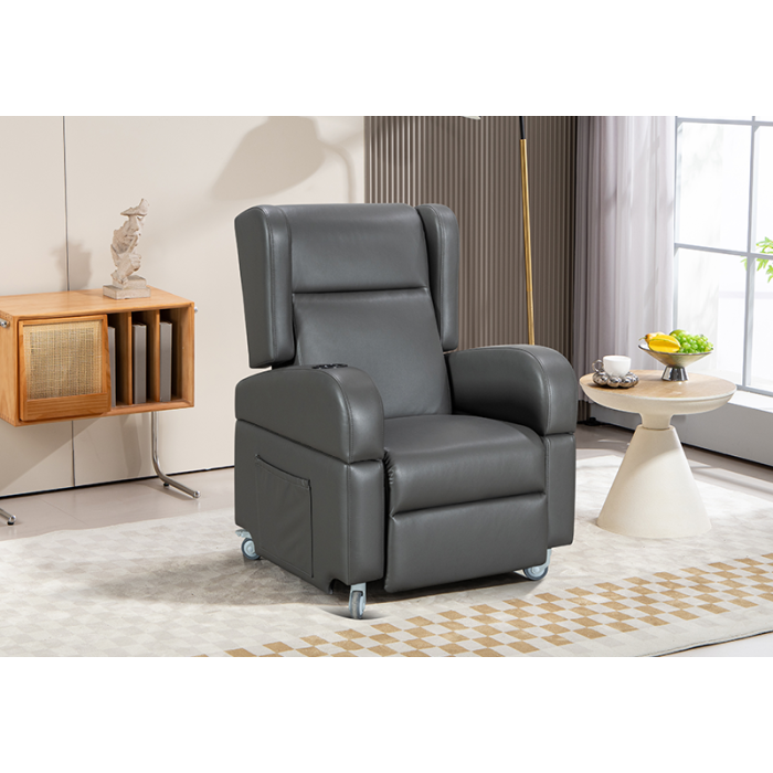 Push-back reclining chair with four swivel locks
