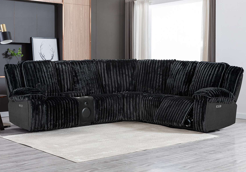 Power Sectional Recliner Sofa with Bluetooth Speaker