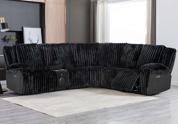 Power Sectional Recliner Sofa with Bluetooth Speaker