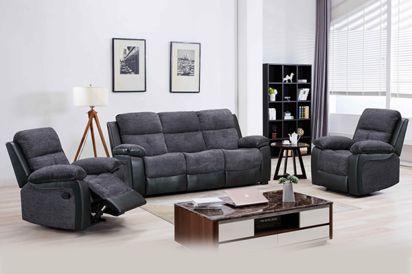 Manual Recliner Sofa For Living Room With Drop Down Table