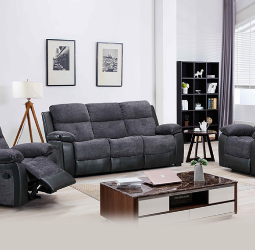 Manual Recliner Sofa For Living Room Furniture Set With Drop Down Table