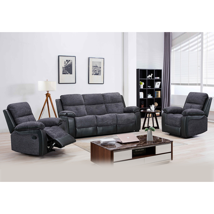 Manual Recliner Sofa For Living Room With Drop Down Table