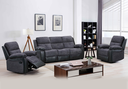Manual Recliner Sofa For Living Room With Drop Down Table