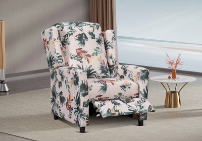 Soft Reclining Chair with Comfortable Floral Fabric