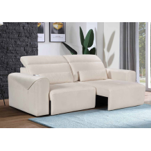 Power Recliner Sofa with Adjustable Headrest