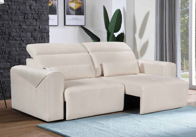 Power Recliner Sofa with Adjustable Headrest