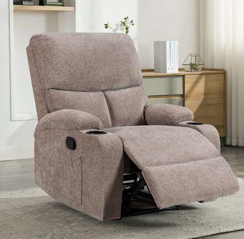 Comfortable Manual Recliner with Cup Holder
