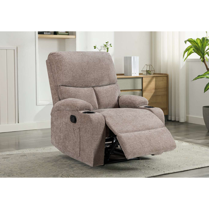 Comfortable Manual Recliner with Cup Holder