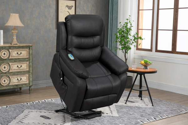 Comfortable Seating Lay Flat Power Lift Recliner with Massage