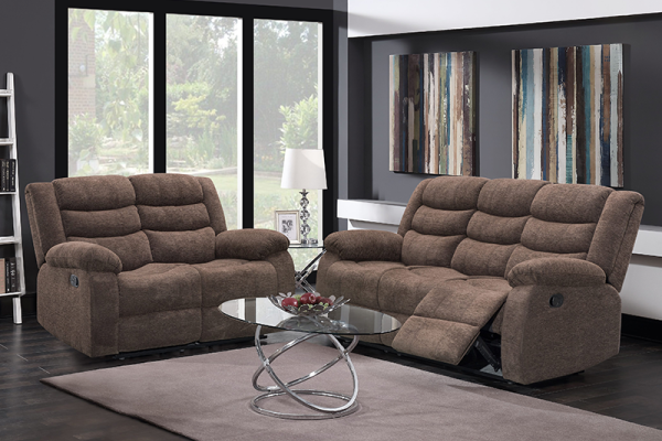 Comfortable Fabric Recliner Sofa Set For Living Room