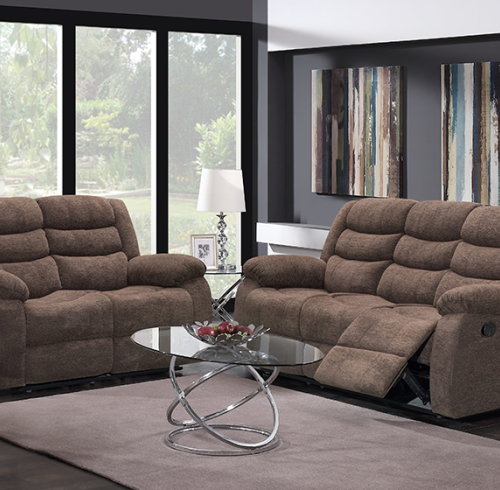 Comfortable Fabric Recliner Sofa Set For Living Room
