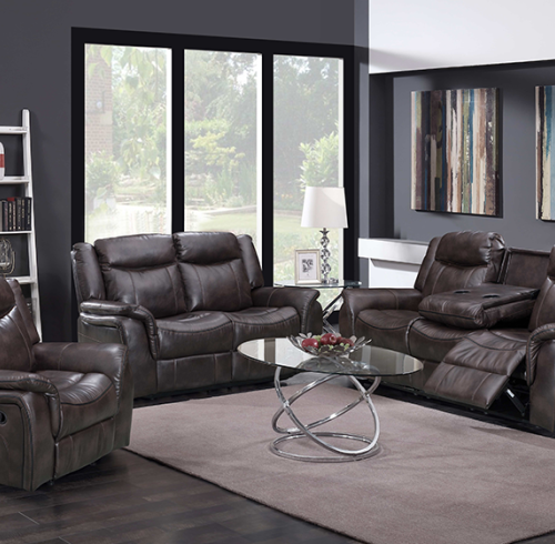 Sectional Recliner Sofa with Drop Down Table Combina Recliner Sofa Set for Living Room Furiture