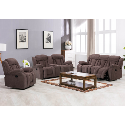 Sectional Recliner Sofa Set with Bluetooth and Cup holder for Living Room