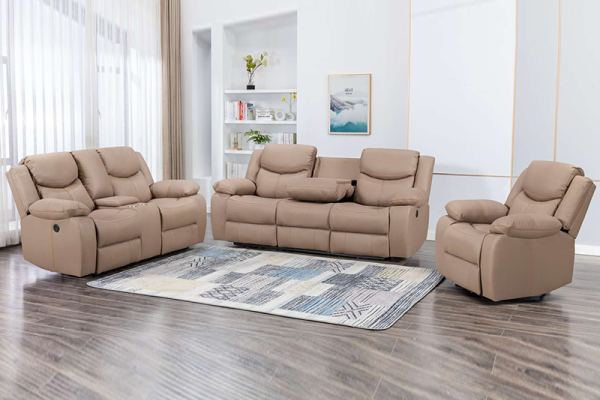 Electric 3-Seater Recliner Sofa with Backlit Switches and USB Ports