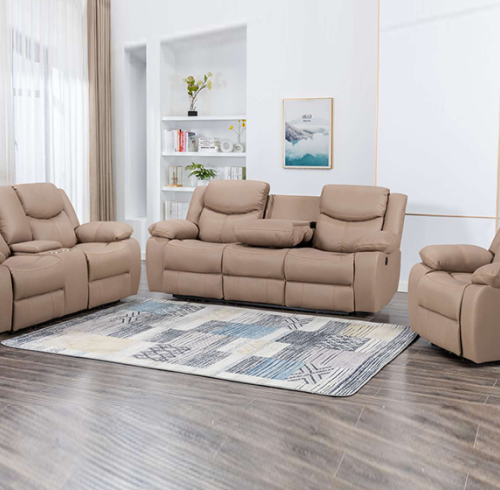 Electric 3-Seater Recliner Sofa with Backlit Switches and USB Ports