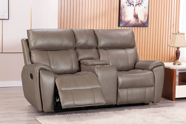 Two Seater Recliner Sofa With Storage and Cup Holder For Small Living Room