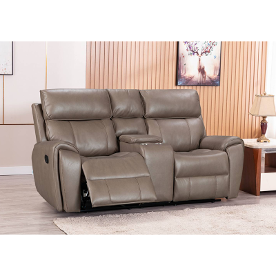 Two Seater Recliner Sofa With Storage and Cup Holder For Small Living Room