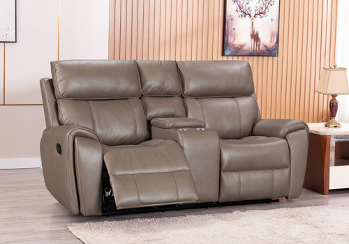 Two Seater Recliner Sofa With Storage and Cup Holder For Small Living Room