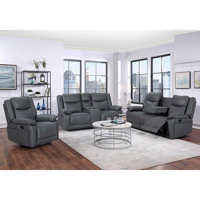 Powet Fabric Recliner Sofa 3+2+1 with USB & Wireless charging