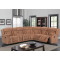 Manual Sectional Recliner Sofa Set with Cup holders for Living Room